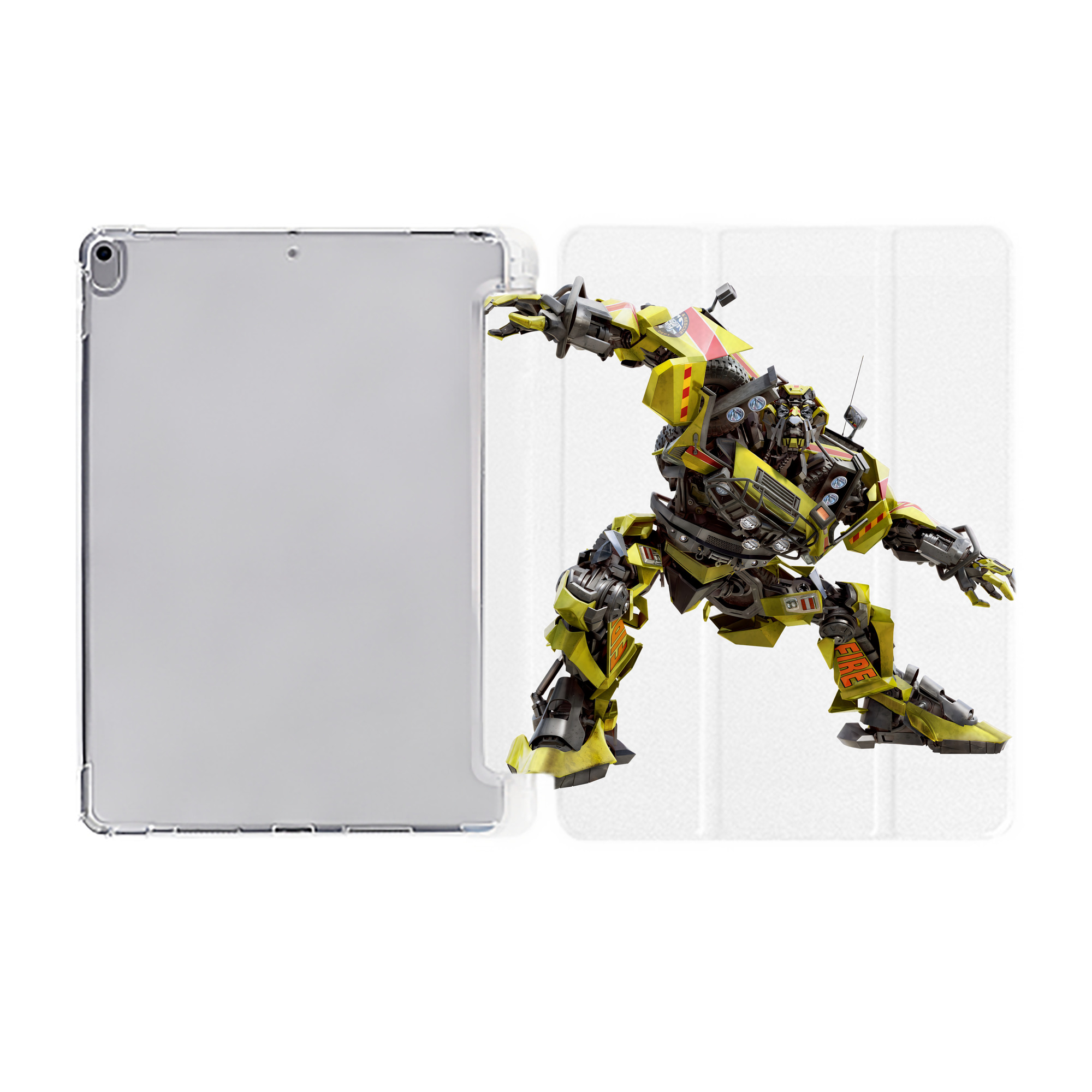（画像用） Transformers トランスフォーマー IPad ケース ペン収納付き 三つ折りスタンド PUレザー×シリコン 対応機種9.5/10.5/10.9インチ